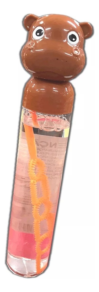 lançador mania bolhas de sabão tubo hipopótamo marrom dm lançador mania bolhas de sabão tubo hipopótamo marrom dm