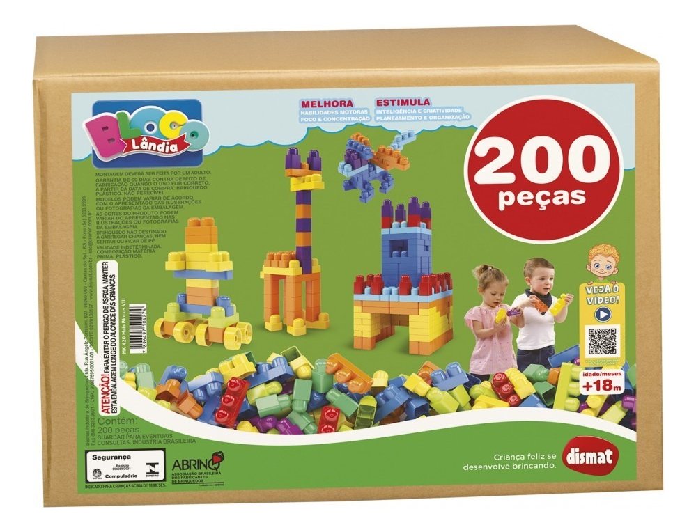 blocolândia para montar c/ 200 peças blocolândia para montar c/ 200 peças