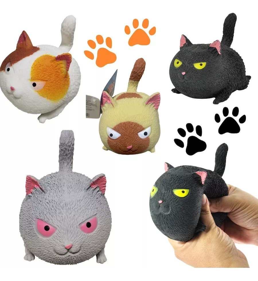 gato brinquedo fofinho flofy divertido anti estresse macio gato brinquedo fofinho flofy divertido anti estresse macio