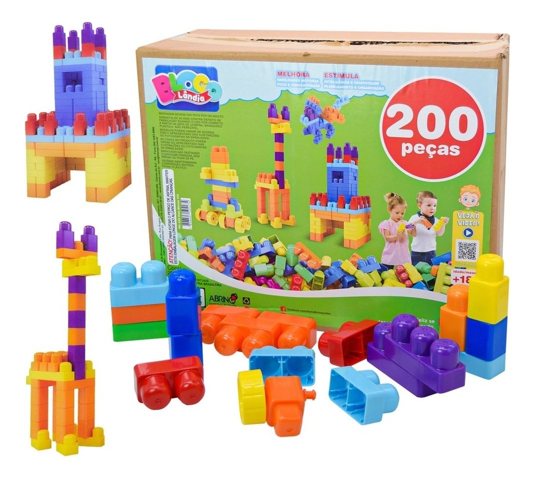 blocolândia para montar c/ 200 peças blocolândia para montar c/ 200 peças
