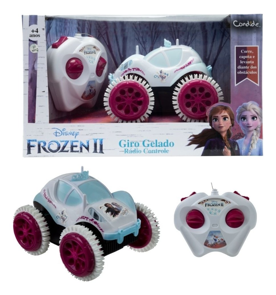 frozen giro gelado carro controle remoto 3 funções frozen giro gelado carro controle remoto 3 funções